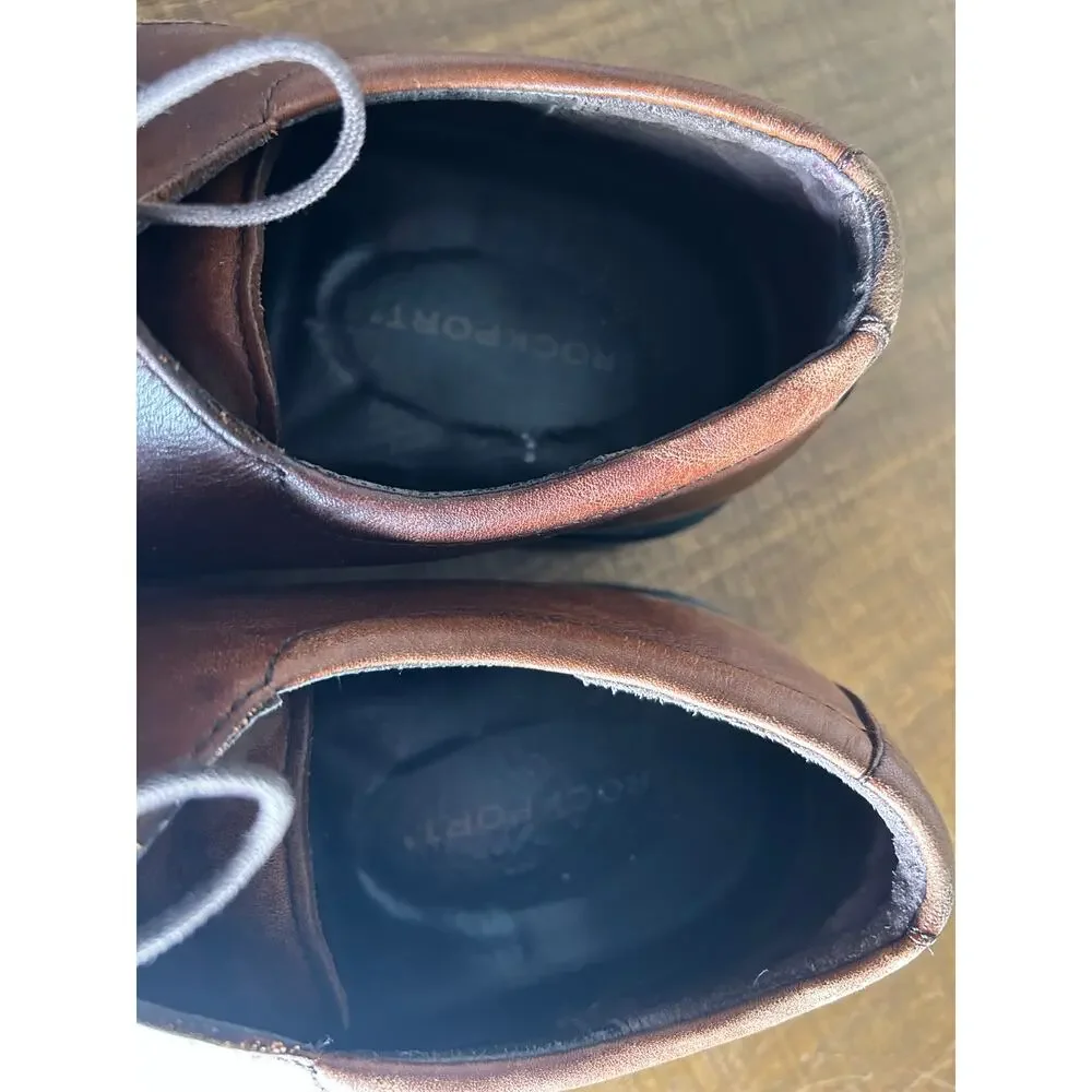Rockport Dress Men's Sz 10M Brown Leather Lace‎ Up Low Top Oxford APM1004E